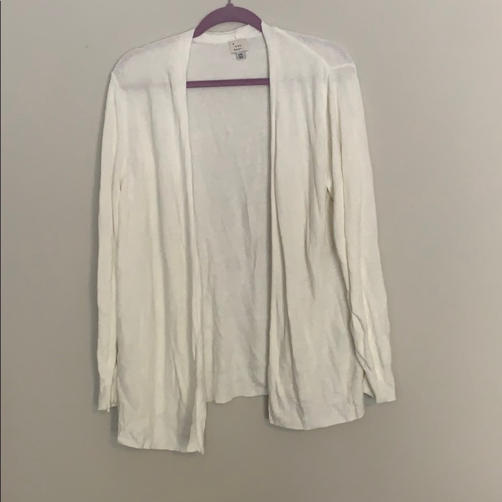a new day White Open-Front Lightweight Cardigan